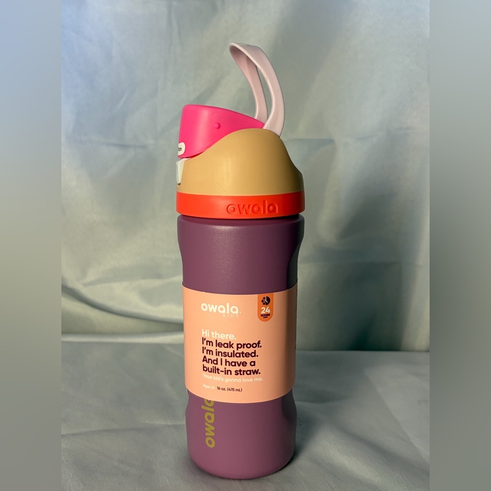 Owala insulated water bottle with a built-in straw. Smell the roses 16 oz. 2